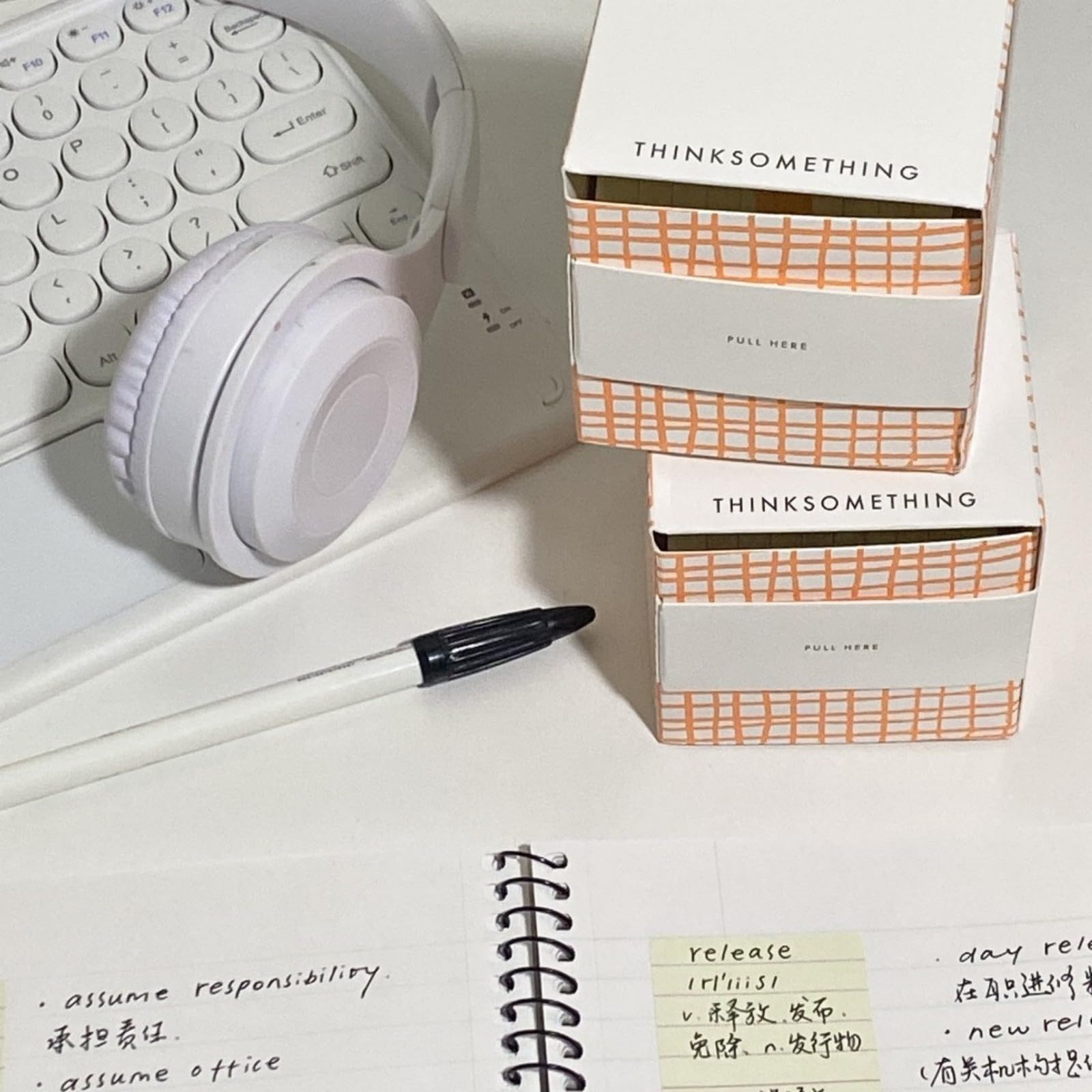 Jazuaiao Pull Out Note Paper 100 Sheets Sticky Notes Memo Pad Notepads for Writing Note Taking Reminder on Fridges Calender Portable Sticky Notes