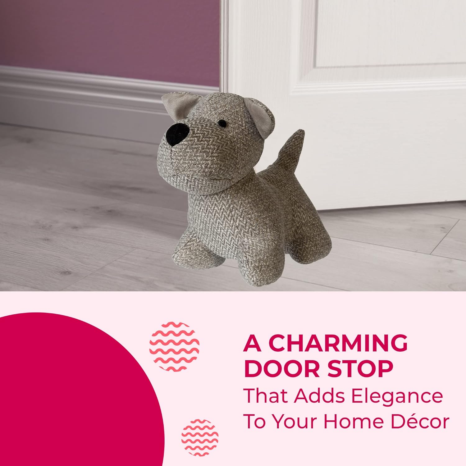 Blue Canyon Buddy Weighted Dog Door Stop - Decorative Sand-Filled Animal Doorstop for Floor, Indoor Gift for Dog Lovers