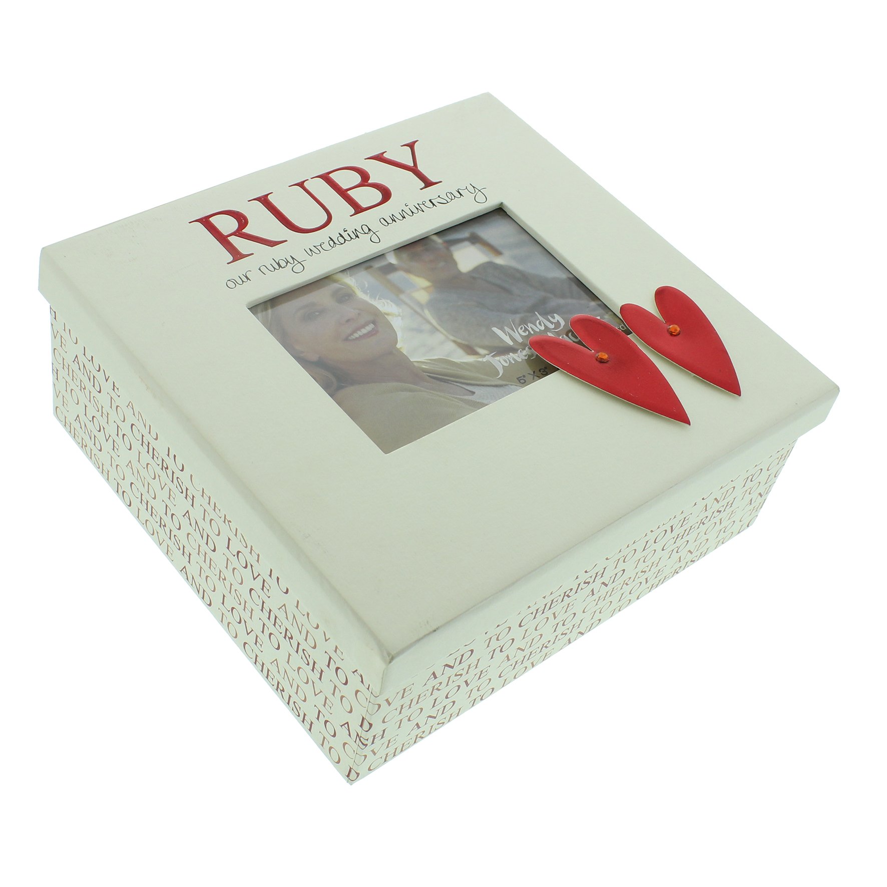 Widdop Bingham Wendy Jones Blackett 20Cm X 19Cm X 8Cm Keepsake Box - Ruby Wedding Anniversary (40Th)