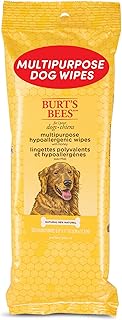 Burt's Bees for Pets Honey Multipurpose Dog Grooming Wipes, Gentle Hypoallergenic Spot Cleaning Sheets,
