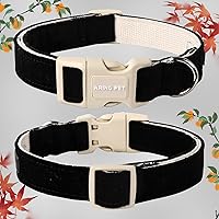 Vista 143 de Aring Pet Collar de algodón, ligero y ajustable, con hebilla de liberación rápida para perros pequeños, medianos y grandes, para cachorros, XS