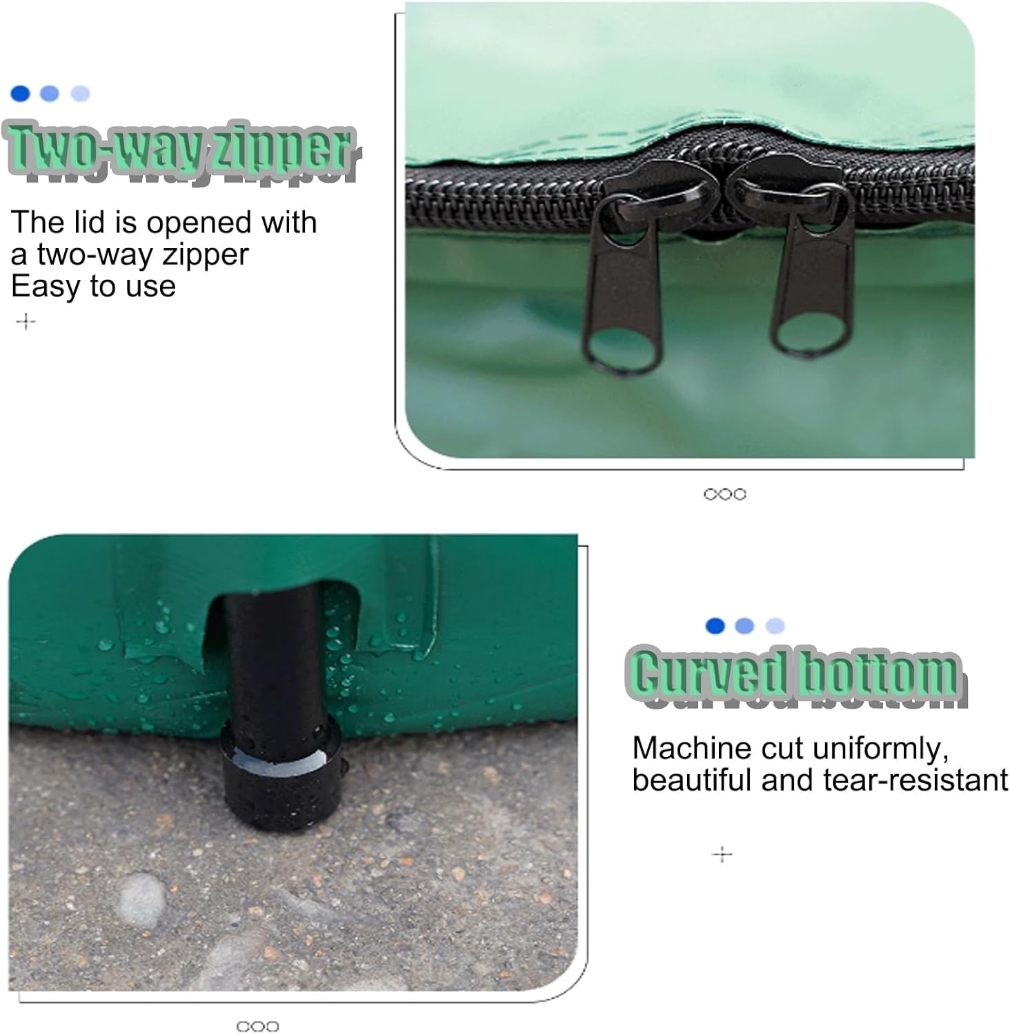 Eco-Friendly Rain Collection Barrel，Collapsible Rain Barrel with Zip，Spigot Filter Water Storage Container，Garden Water Butt Rainwater Collection Barrel，for Garden, Patio(160L)