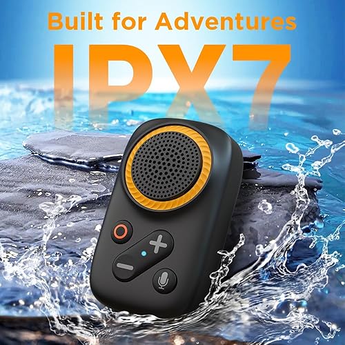 Miniatura 6 de Altavoz Bluetooth portátil con micrófonos integrados para llamadas manos libresasistente de voz con clip en altavoces inalámbricos pequeños