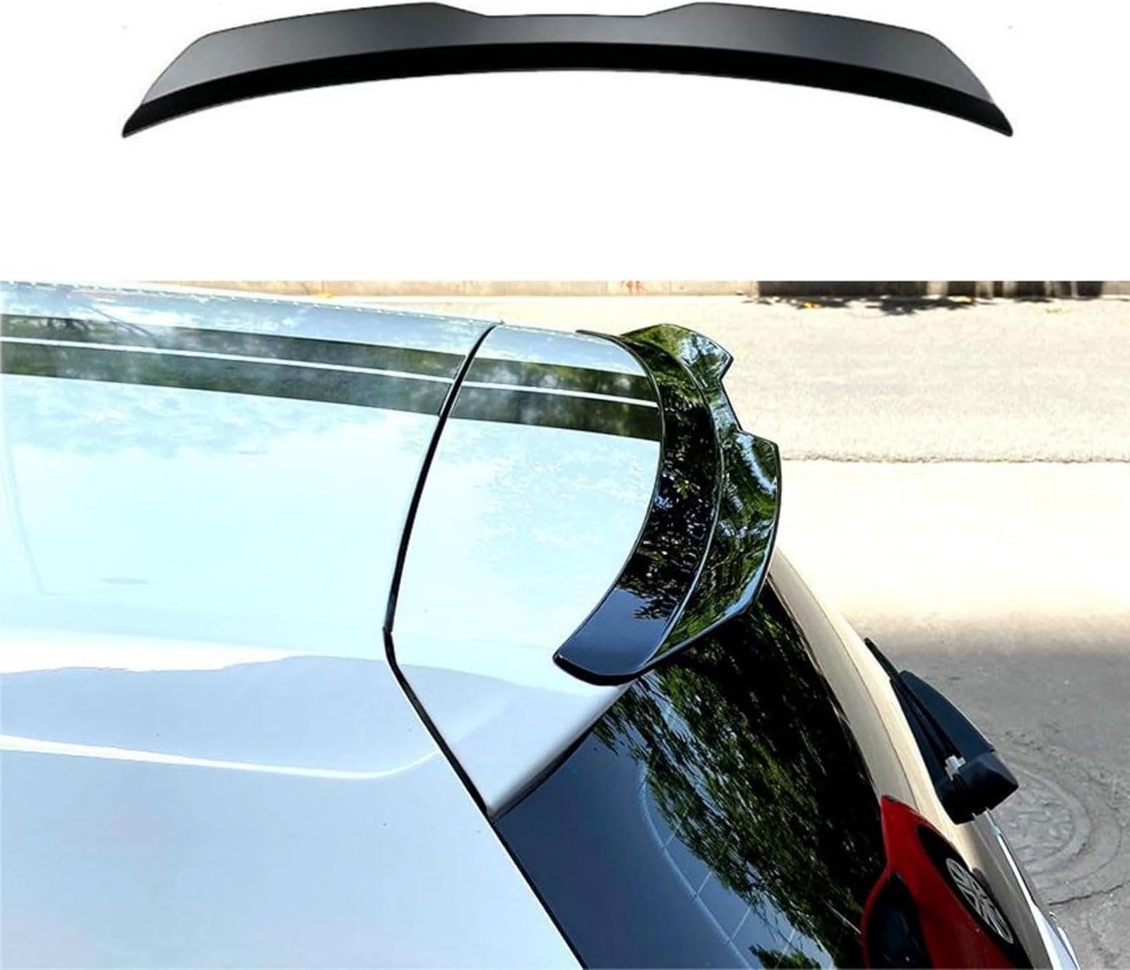 Car Rear Trunk Spoiler for Suzuki Twin Dzire Celerio S-Presso Xbee Ertiga 2006-2024 2025, Tailfin Tail Fin Tailgate Bumper Diffuser Spoiler Styling Accessories,Matte Black, normal