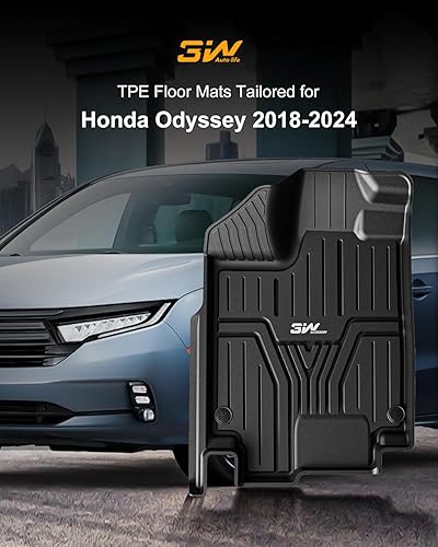 Miniatura 2 de 3W Alfombrillas para Honda Odyssey Mini furgoneta de pasajeros 2018-2024, revestimiento de suelo de ajuste personalizado para 1, 2 y 3 fila, juego