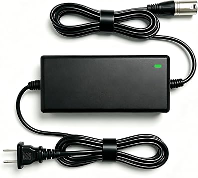 W15128190014 42V 2A Charger Compatible with Razor MX500 36V Charger 3-Pin XLR Connector for Razor Crazy Cart Currie, XL, MX650, Ezip E1000, Schwinn S1000, X-600, S600
