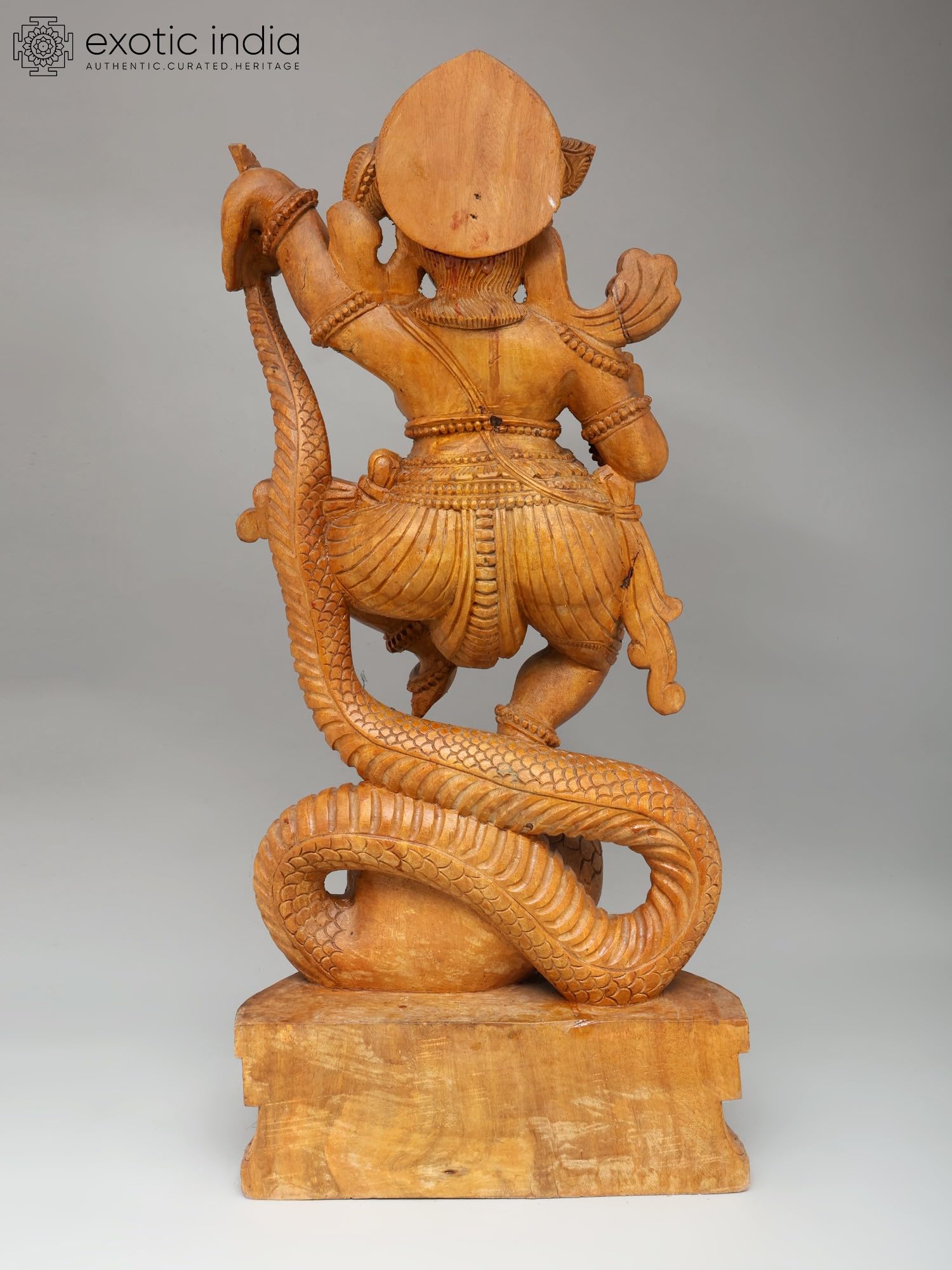 インド 木彫 クリシュナ 全長42cm インド 木彫 クリシュナ 全長42cm インド 木彫 クリシュナ 全長42cm