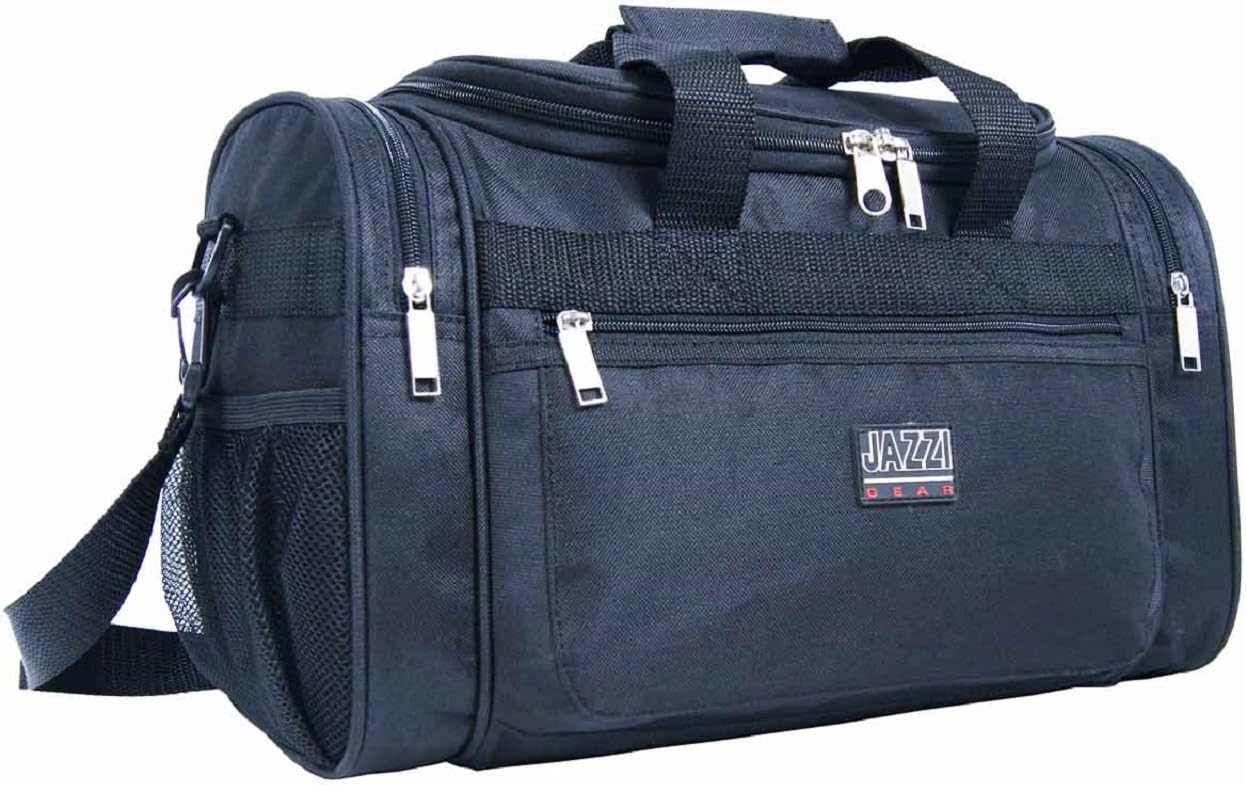 Lightweight Small Black Cabin Holdall Hand Luggage Flight Bag 25 x 34 x 21 cms