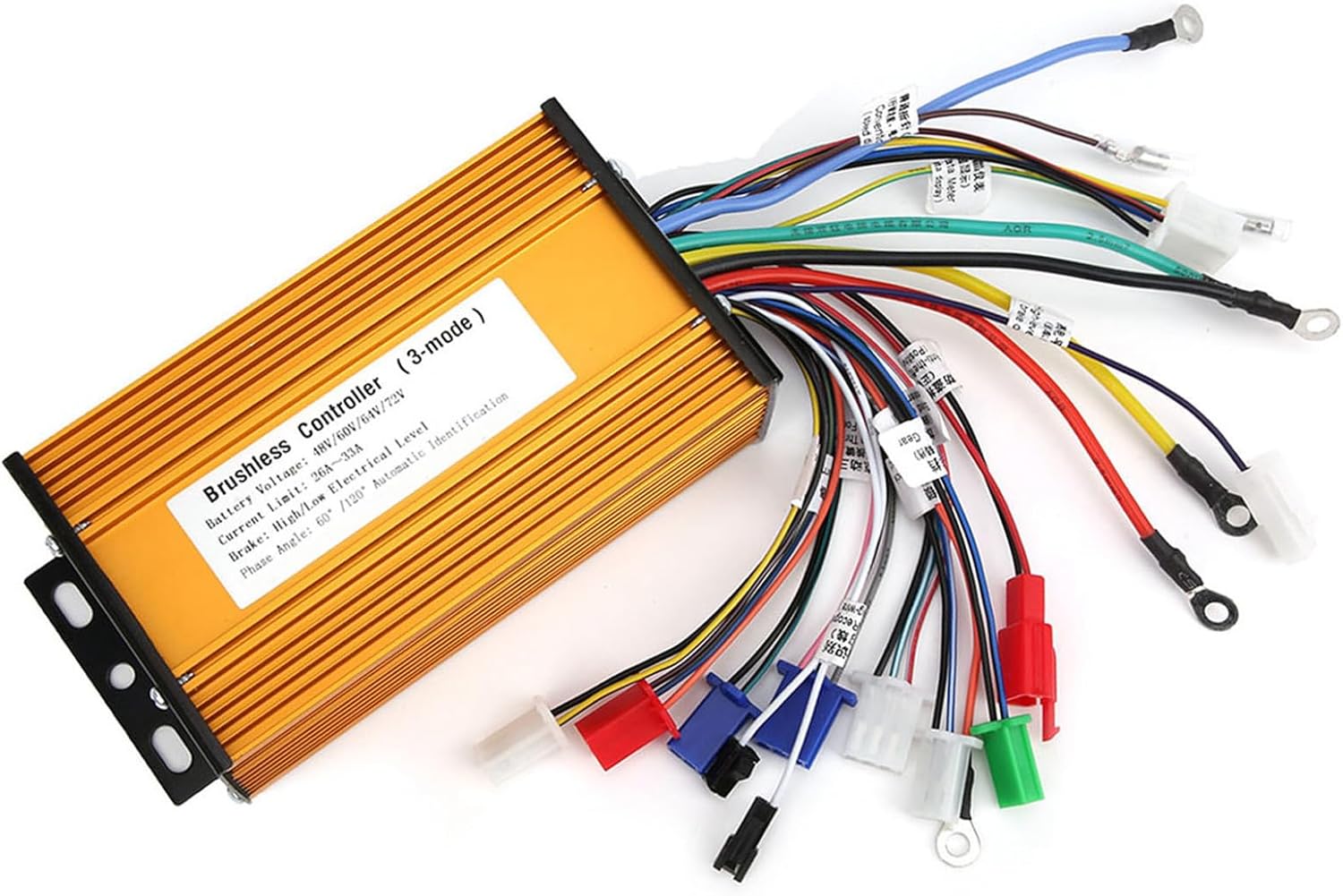 Electric Speed Motor Controller E Brushless Controller, Electric Scooter Motor Speed Controller Three Mode 12 Tube, 1000W-1500W Motor Controller