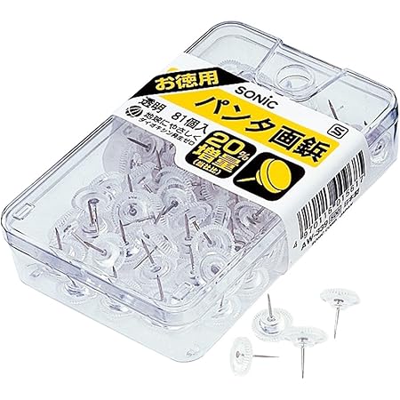Amazon ミツヤ ピン カラーハイタック画鋲 80本入り 透明 Bx2 6 T 文房具 オフィス用品 文房具 オフィス用品