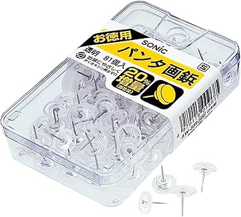 Amazon | ソニック 画鋲 パンタ画鋲 透明 AW-339 | 画びょう・ピン