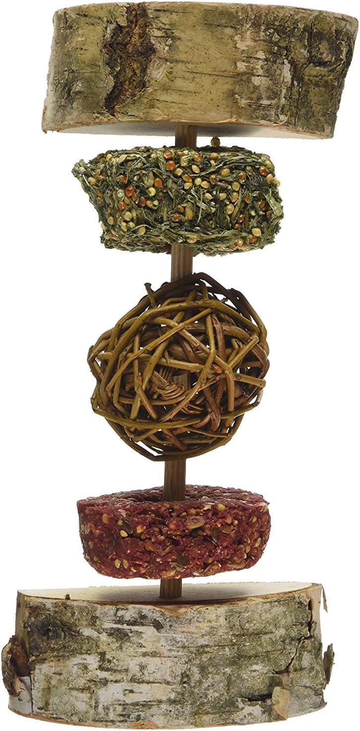Rosewood Naturals Rodent Playground, Small Animal Treat and Gnaw Toy for Hamsters, Gerbils, Mice, Rats, Rabbits, Guinea Pigs, Chinchillas and Degus (Pack of 1)