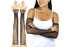 Women's Extra Long Sleeve Fishnet Fingerless Novelty Gloves