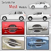 Vista 6 de Adhesivo Protector de TPU Tipo Fibra de Carbono para Copas de Manijas de Puerta de Coche, Protector de Pintura de Puerta de Auto, Películas