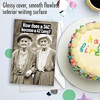 Vista 5 de NobleWorks Humorous Birthday Greeting Card with 5 x 7 Inch Envelope (1 Card) Bday Bra Size C10073BDG