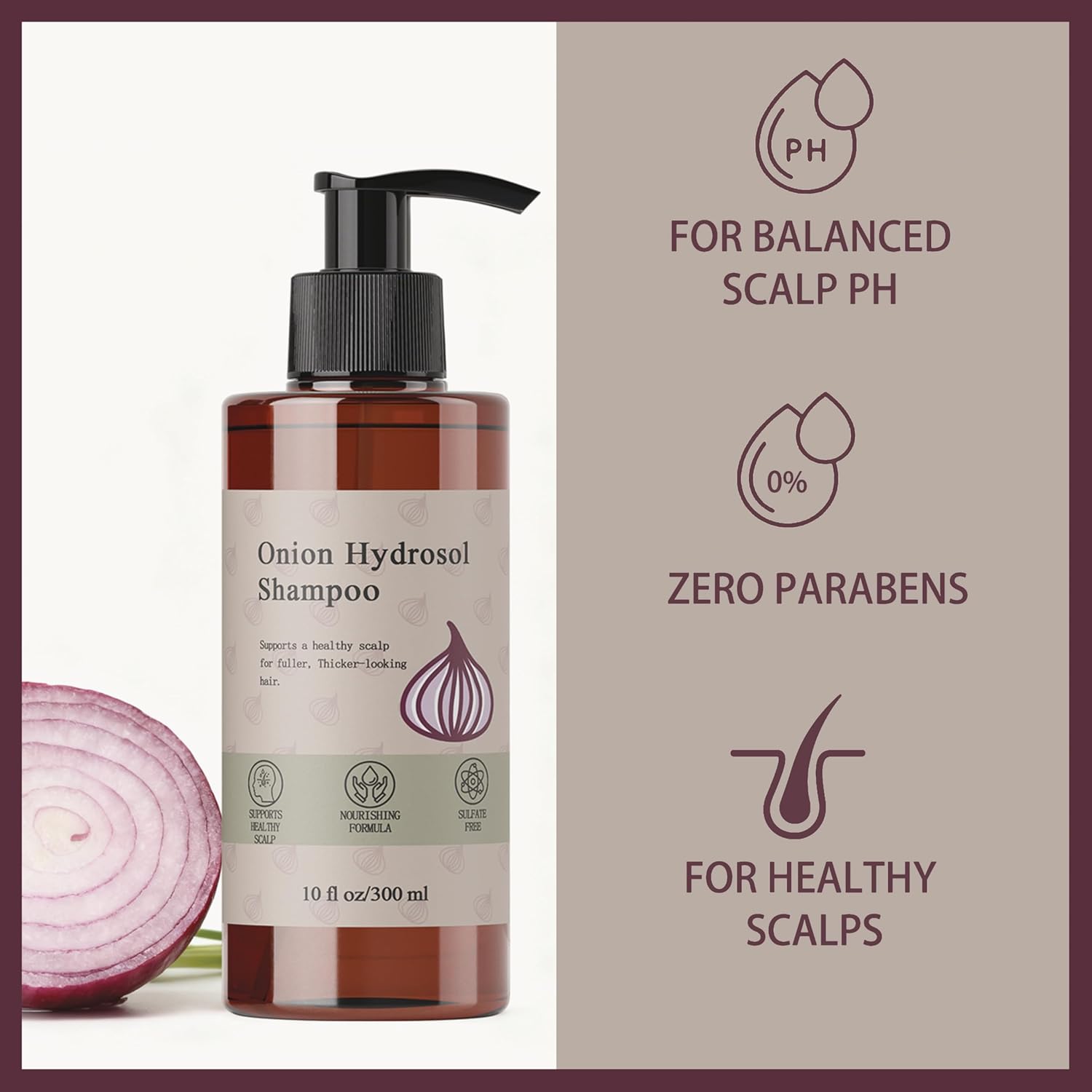 Onion Shampoo for Hair Growth, Onion Hydrosol with Rosemary, Biotin, for Stronger, Fuller and Thicker Hair, Growth Shampoo for Women and Men(1pc) - Image 5