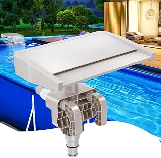 Pool Fountain, Pool Fountains for Above Ground Pools, Relaxing Waterfall Inground Swimming Pool Attachment, Water Spillway Koi Pond Waterfalls Fountains Kit Pool Cooler, Swimming Pool Accessories