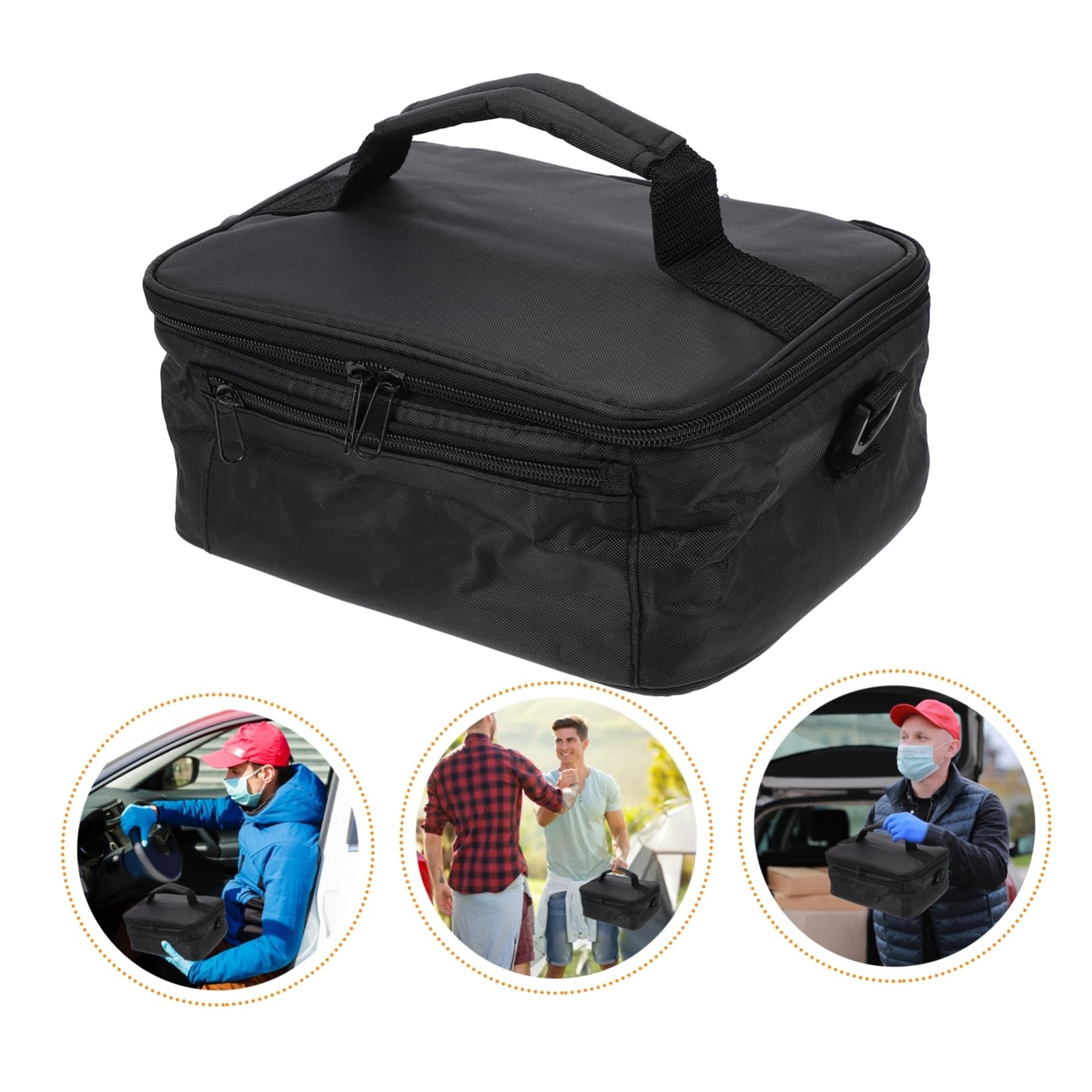 Cabilock Bolsa Térmica para Almuerzo Portátil de 12v Aislamiento de Oxford y Goma, Mantiene Temperatura Constante Adecuado para Oficina y Pesca Nocturna