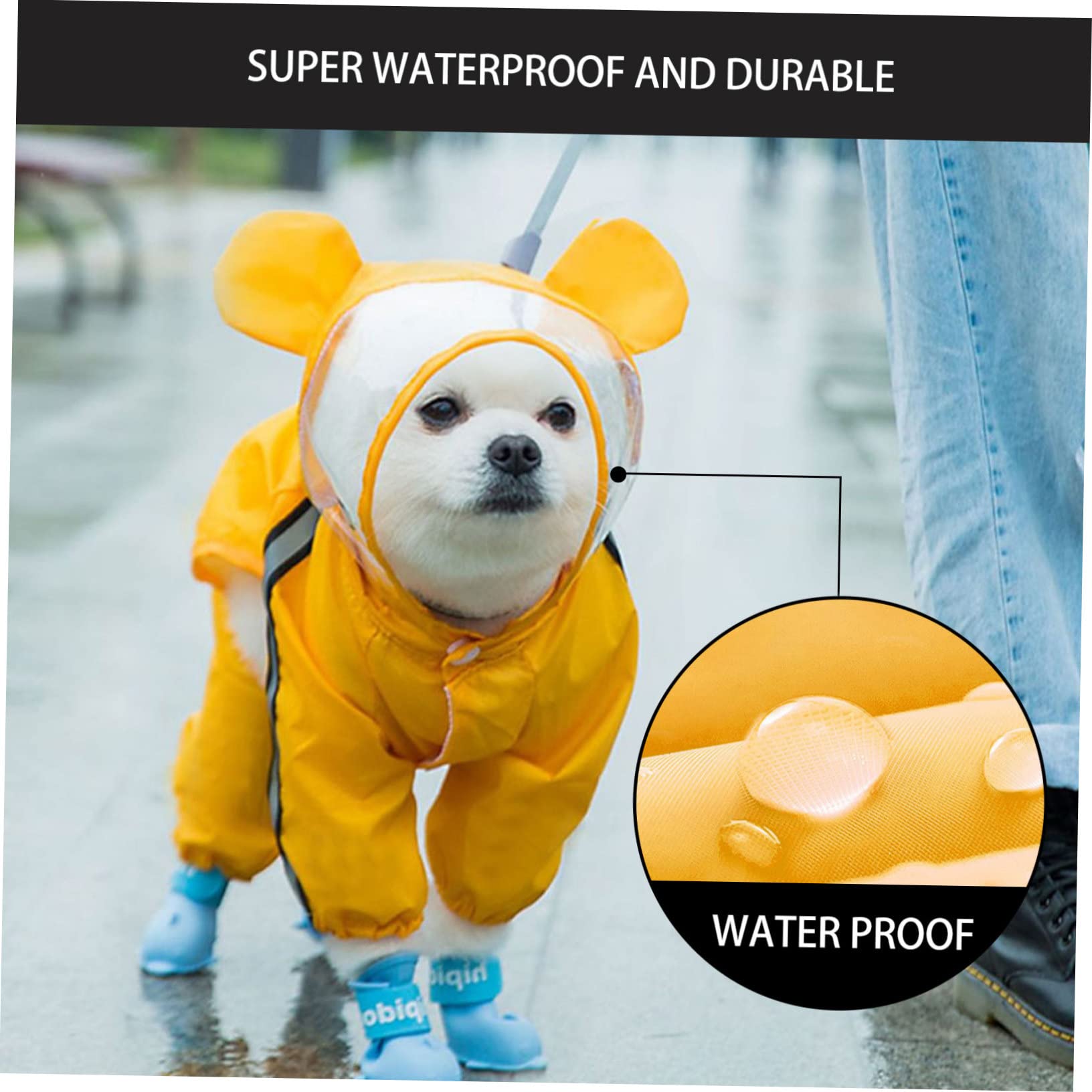 Manteaux imperméables pour Chiens, imperméables pour Chiens, 3 pièces, imperméables pour Animaux de Compagnie, Tissu réfléchissant pour Petits Chiens