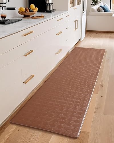 Miniatura 12 de Color&Geometry Tapetes acolchados antifatiga para cocina, 17 x 94 pulgadas, alfombra de pasillo largo antideslizante impermeable, tapete acolchado