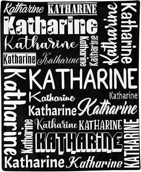 Personalized Blanket for Kids Adults Personalized Name Blanket Custom Blanket with Name Personalized Gifts for Christmas Birthday Valentines Day Mothers Fathers Day (Black&White, 40"x50")