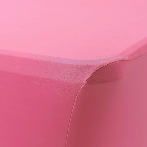 Miniatura 303 de Obstal Funda de mesa de elastano elástica de 4 pies para mesas plegables estándar, paquete de 2 manteles rectangulares universales ajustables