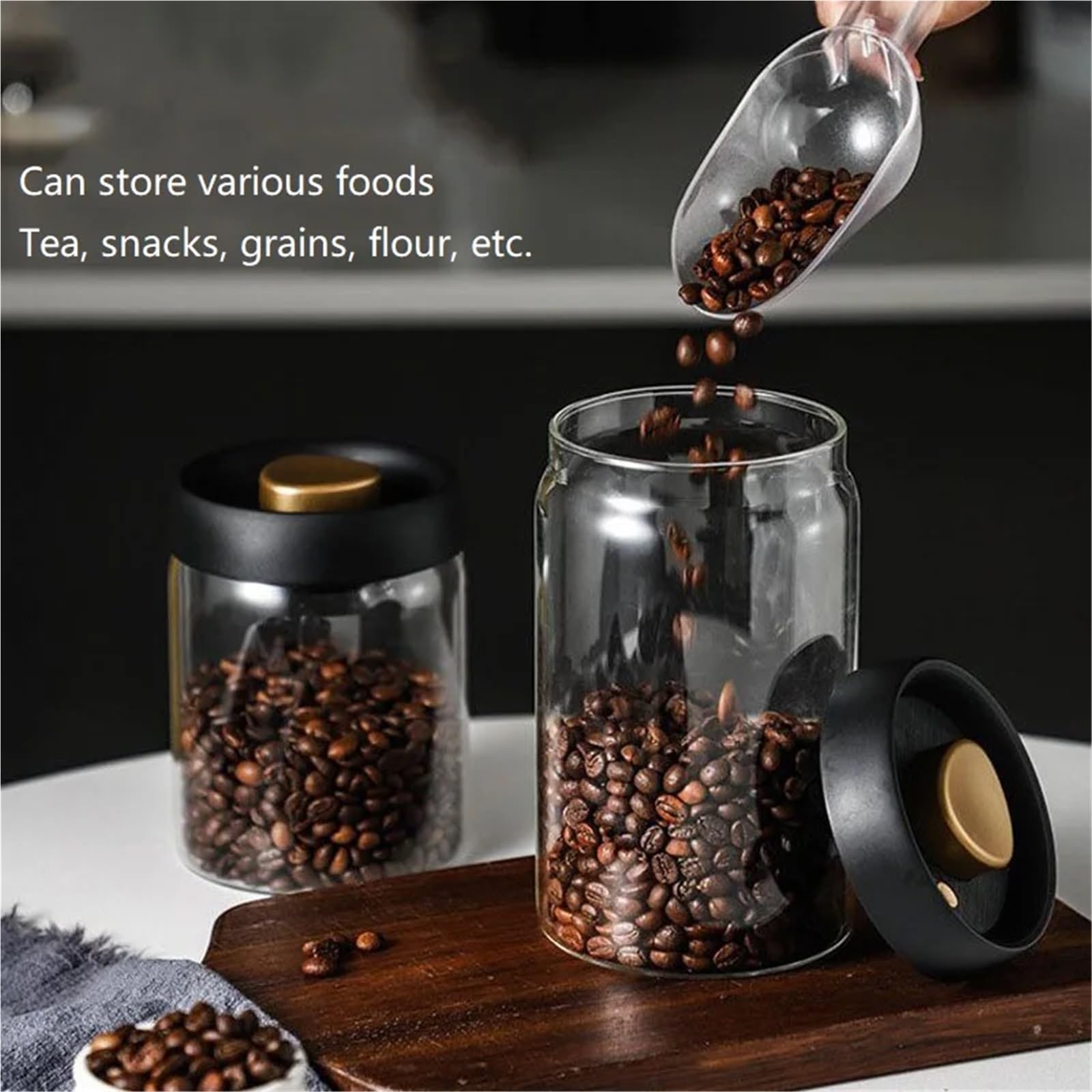 Contenitore for la conservazione del caffè in grani sottovuoto sigillato for dei chicchi di per la Conservazione dei Chicchi di Caffè(1800ML)
