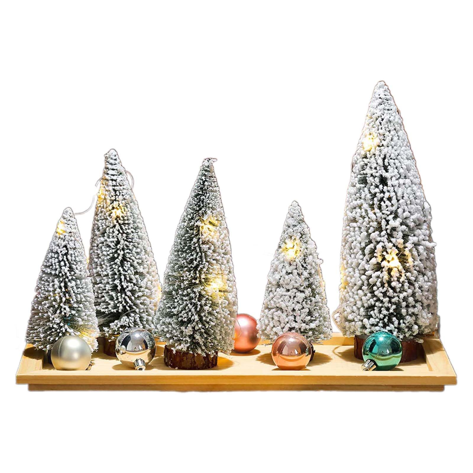 Elnwnnkc Type D Desktop Christmas Tree Artificial Pine Trees With Colorful Ornament Tray For Seasonal Decors Holiday Hotel Ornament Christmas Party Decors