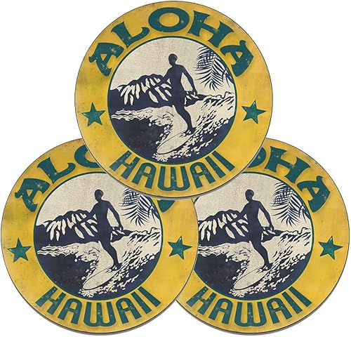 Brotherhood Aloha Hawaii Surfer Diamond Head - Letrero de garaje de metal con cabeza de diamante, decoración de estilo vintage, letrero de aluminio