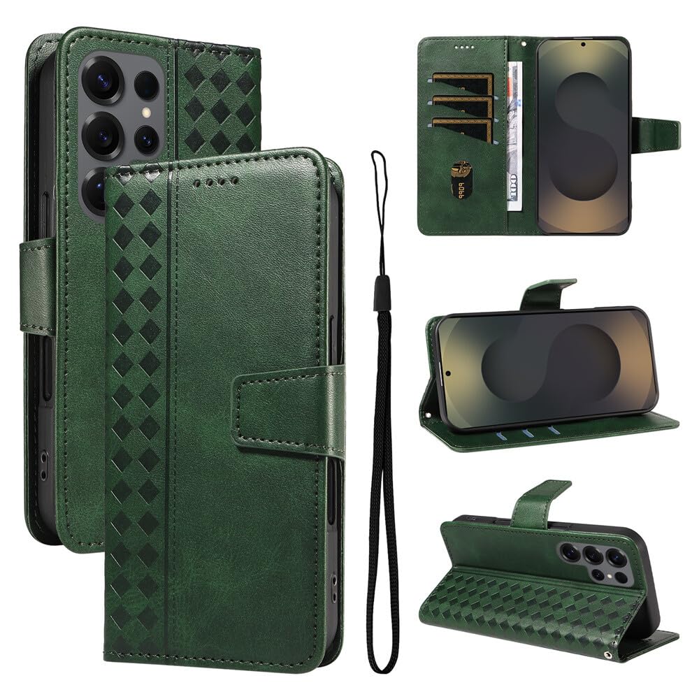 Housse Samsung S26 Plus verte en cuir : l'accessoire idéal pour voyager léger