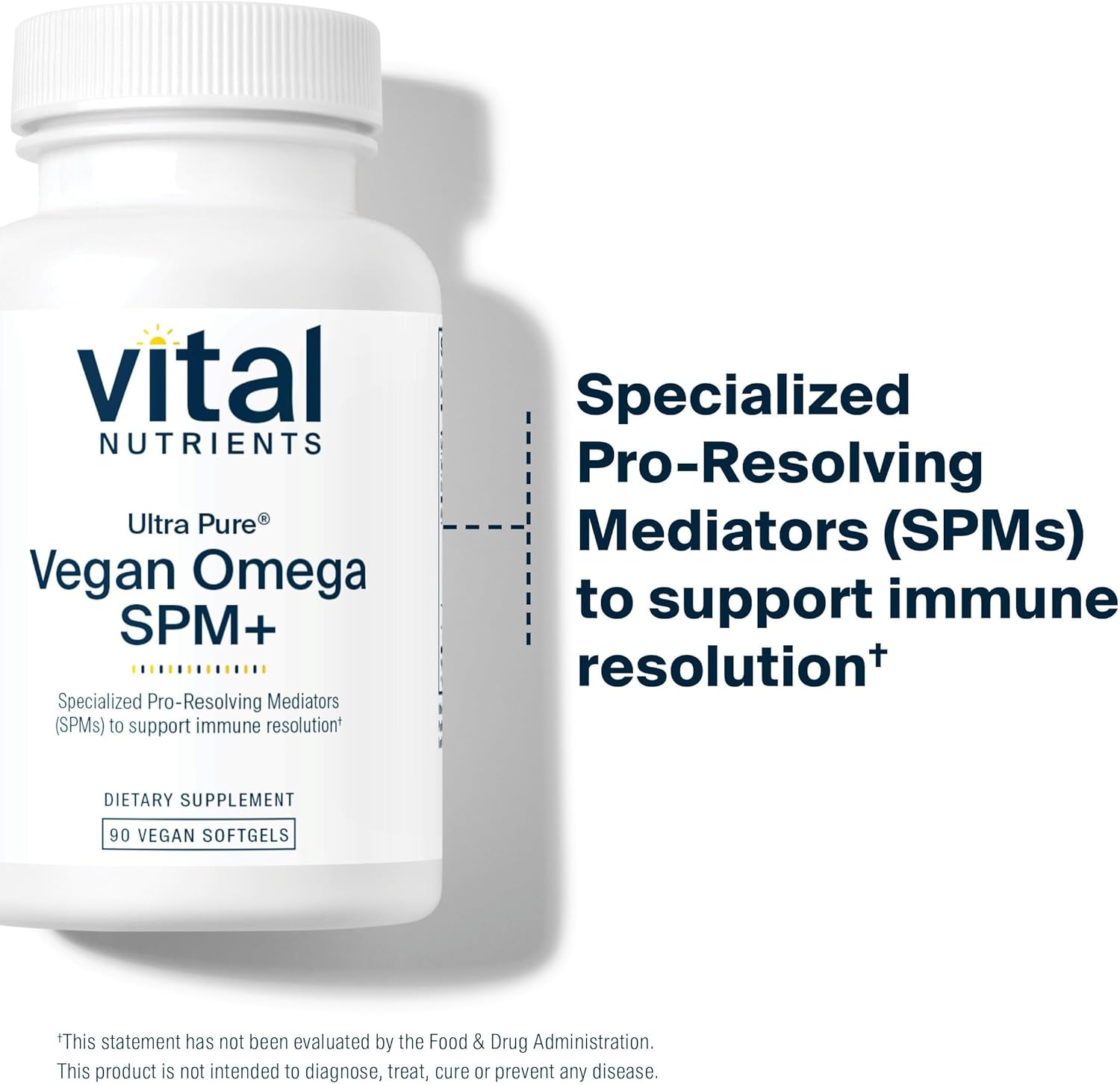 Vital Nutrients Ultra Pure® Vegan Omega SPM+ - Vegan Specialized Pro-Resolving Mediators (SPM) Omega-3 Supplement - Minor Joint Discomfort Relief* - Gluten, Dairy, Soy Free, Non-GMO - 90 Mini Softgels - Image 3