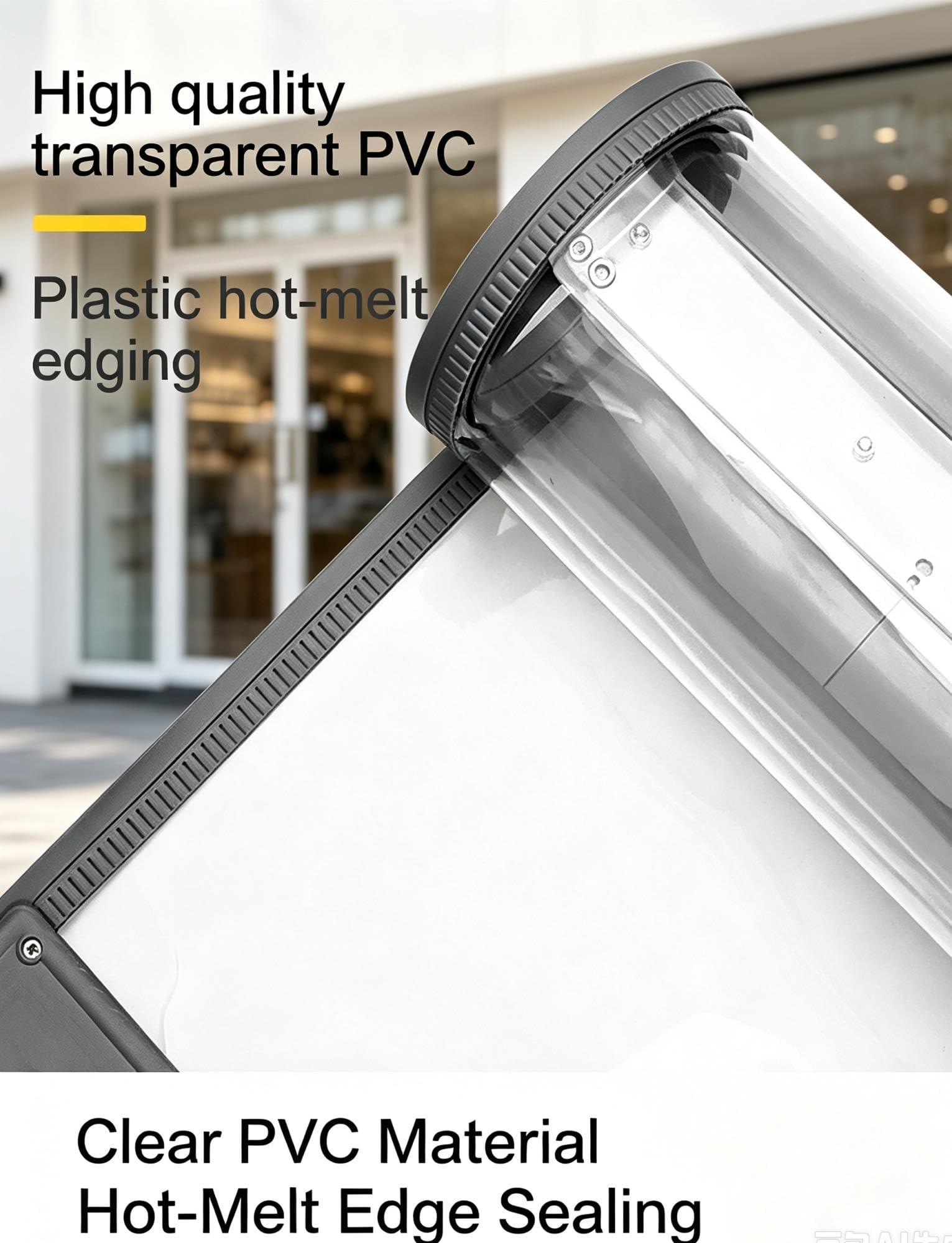 Tende porta magnetica PVC trasparente, strisce per garage