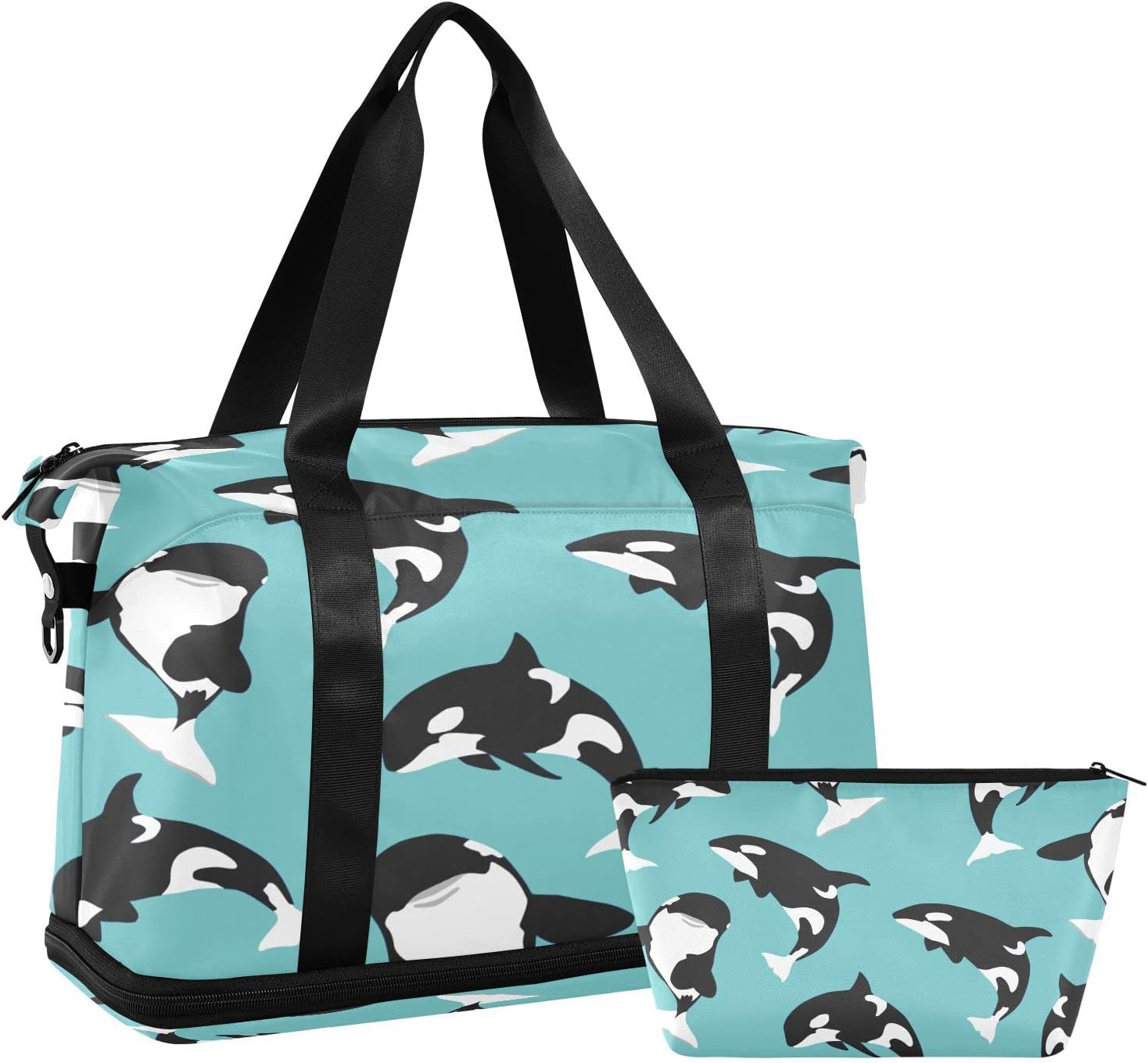 Gym Bag Killer Whale Pattern Travel Duffel Bag Sports