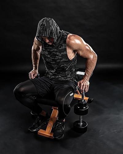 Miniatura 3 de DRSKIN Paquete de 2 o 1 Camisetas de Tirantes con Capucha para Hombre de Culturismo con Corte Muscular Camisetas sin Mangas Sudaderas sin Mangas