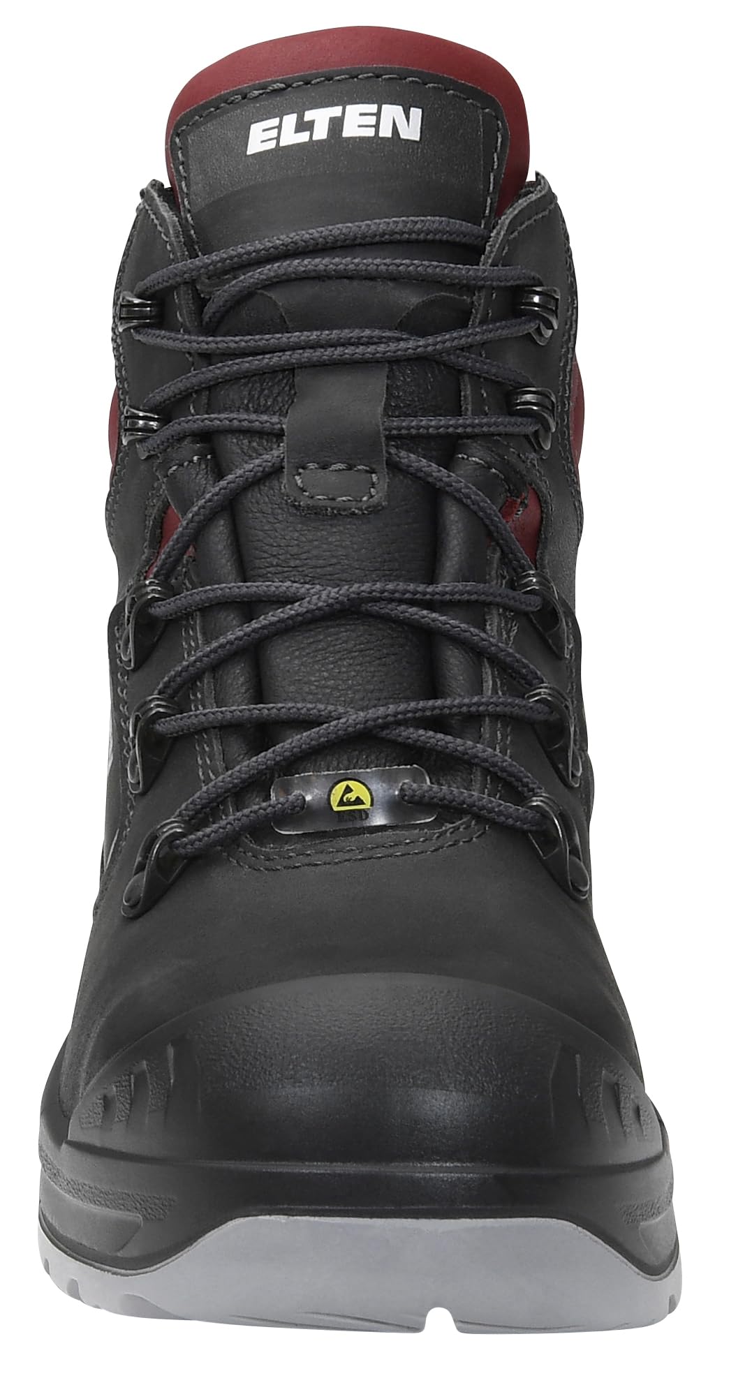 ELTEN Sicherheitsschuhe Lena GTX Black-red Mid ESD S3 CI, Damen, Leder, Stahlkappe, leicht, robust