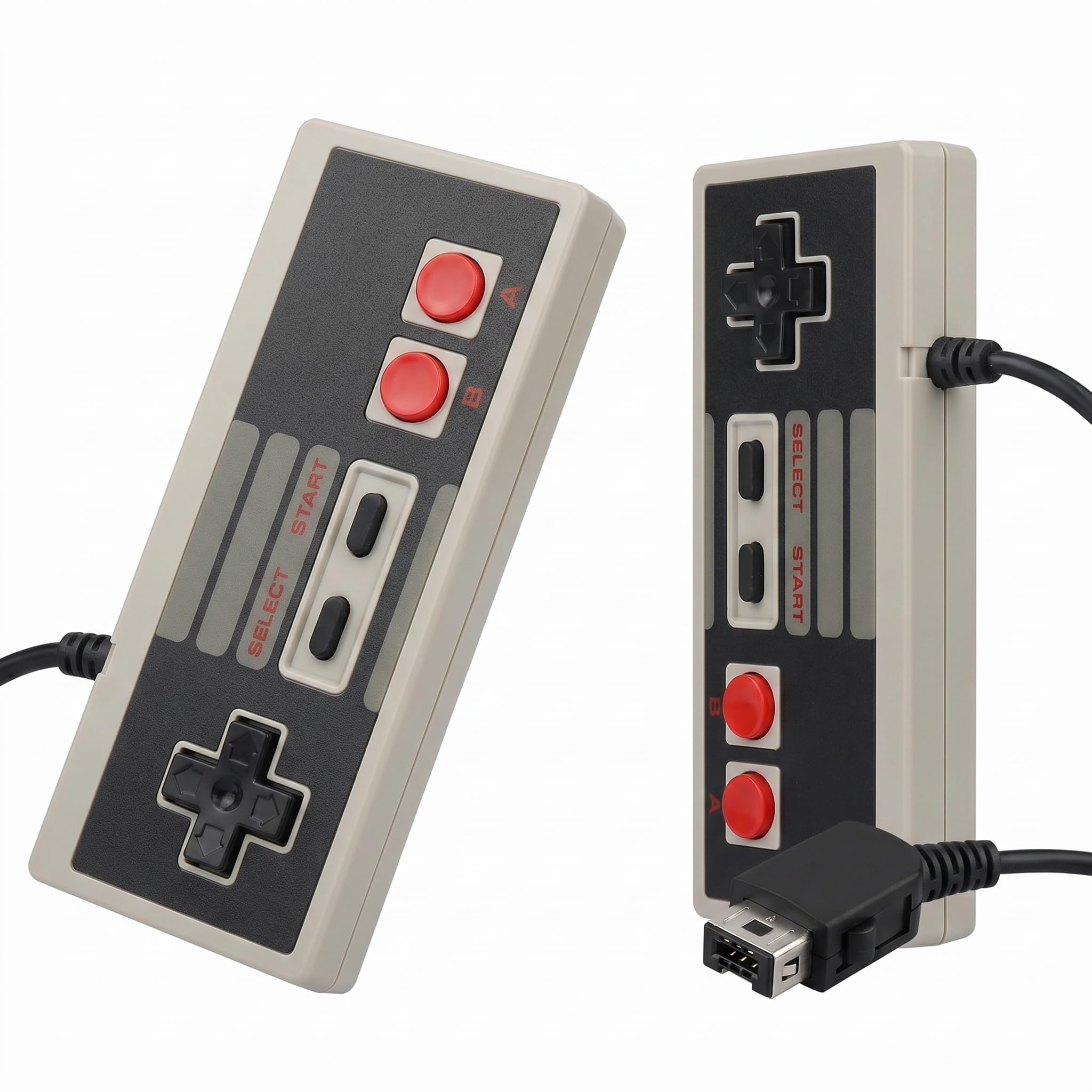 Retro Game Controller - Mini Classic Controller Dual Set, Compatible with Classic Games, Supports PC and Retro Game Consoles, Nearly 10 Feet Long Cable