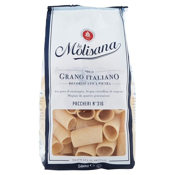 Paccheri N degree316, Durum Wheat Semolina Pasta, 17.64 oz ?? 1.1 lbs ?? 500 g