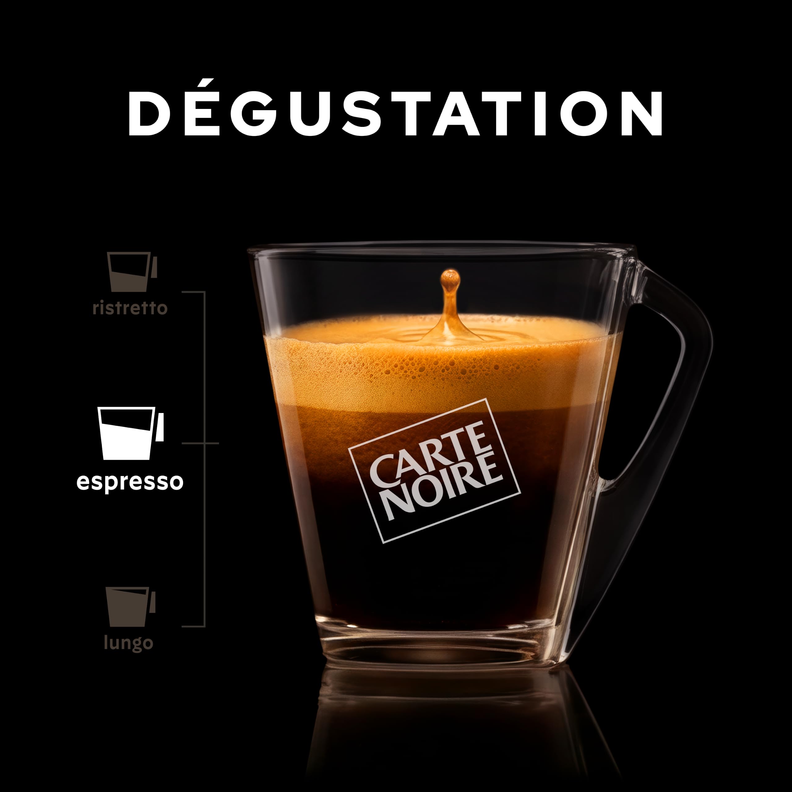 CARTE NOIRE - kapsułki kawy Espresso Intense N°9 kompatybilne z Nespresso - Kawa Arabica - Giga Format 80 aluminiowych kapsułek - Wyprodukowano we Francji