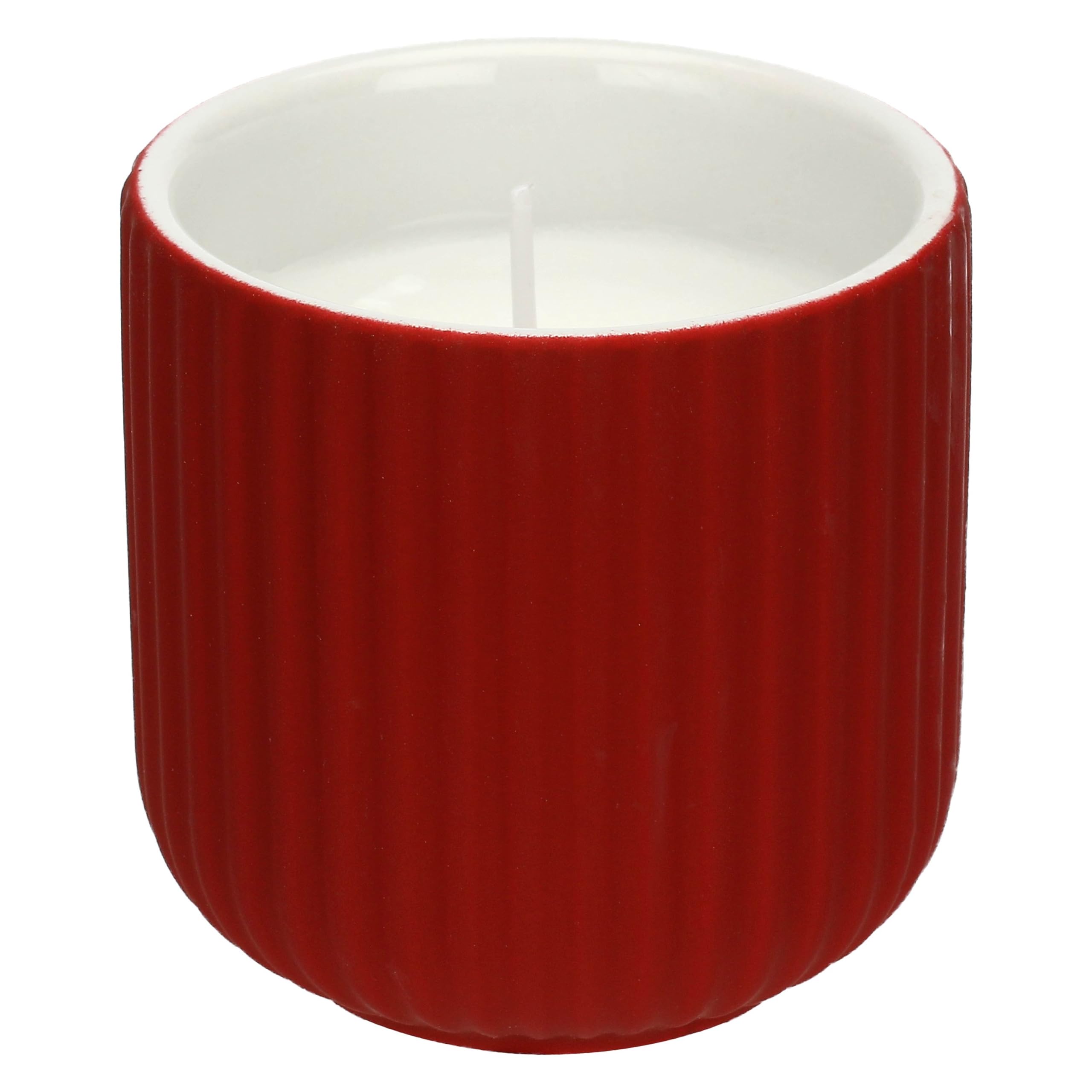rituali domestici - Sofficeluce Red S Ceramic Candle, 7.5 x 7.5 cm, Depth 7.5 cm