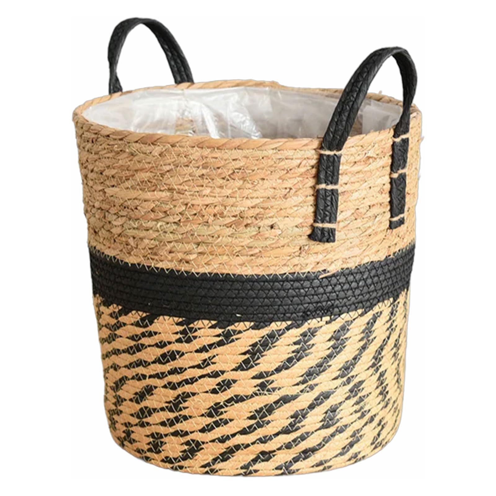 ZBIianxer Grass Woven Flowerpot Potted Flower Plant Container Straw Woven Basket Balconies Garden Decors Natural Flowerpot