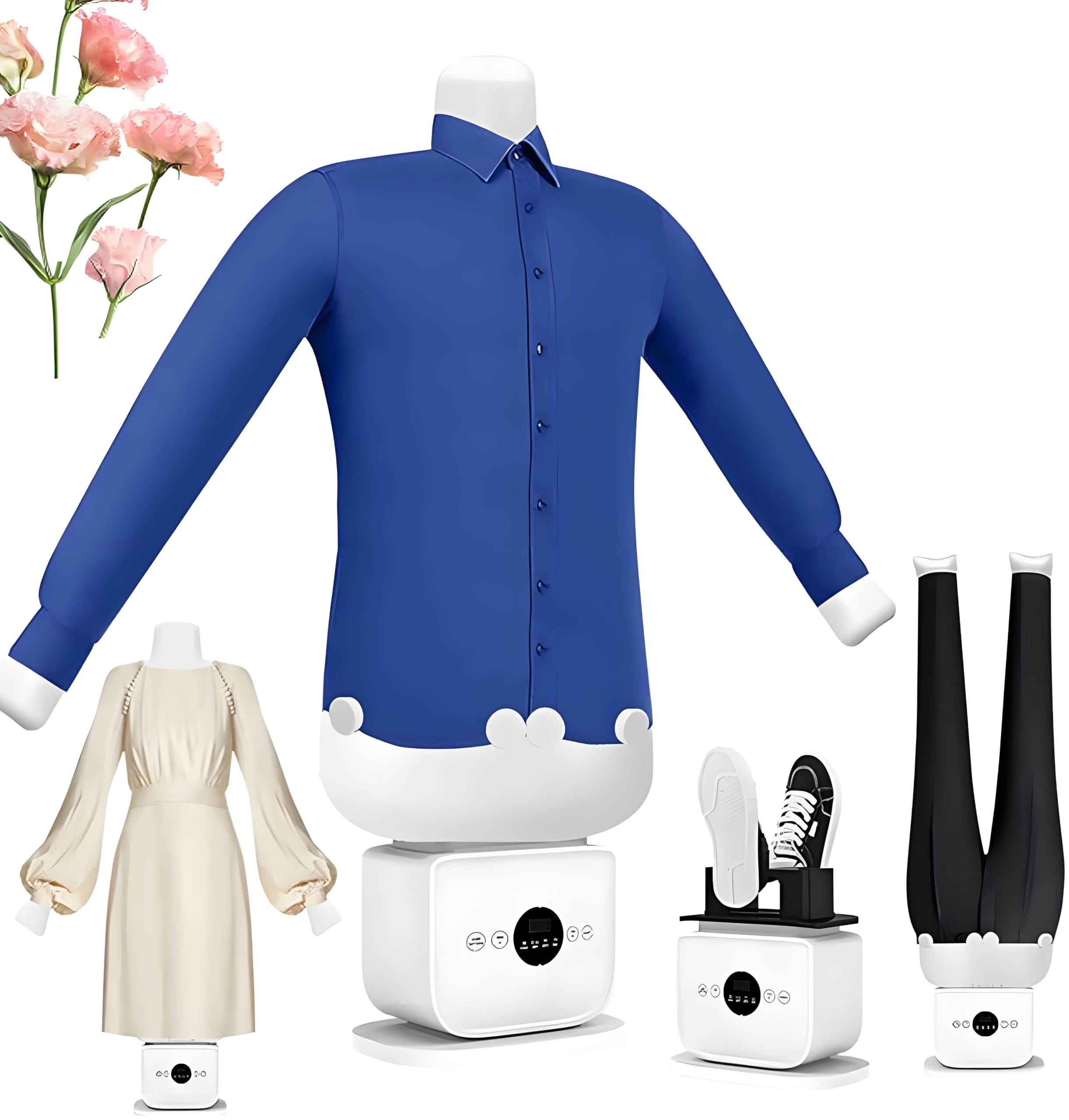 Portable 1400W Automatic Steam Iron - Electric Vertical Clothes Steamer & Dryer, Hands-Free Wrinkle Remover for Shirts, Pants & Shoes, Quick Heat-Up, Compact Design