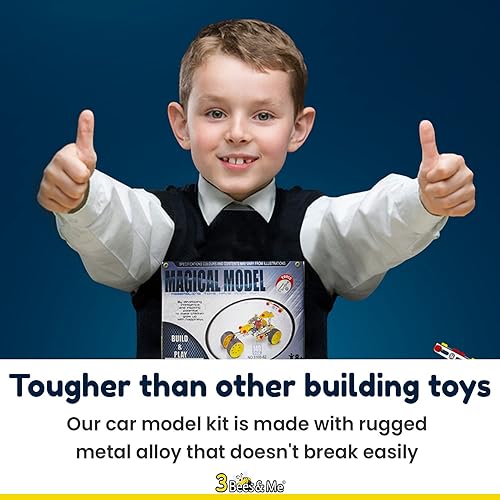 Miniatura 3 de 3 Bees & Me STEM - Kit de juguete de construcción de automóviles | Proyecto educativo de metal para niños y niñas de 8 a 11 años (de 6 a 7 años con