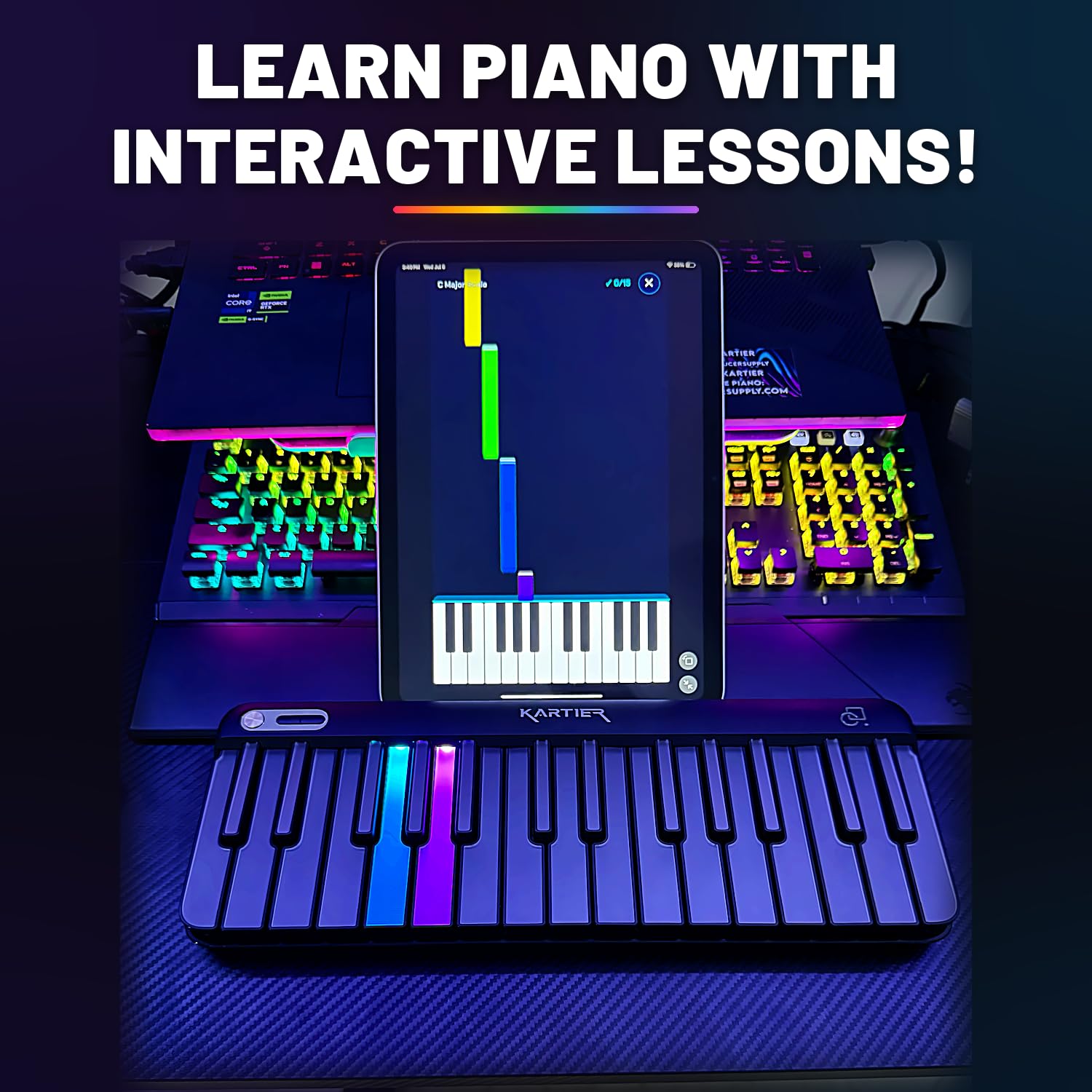 Amazon.com: Kartier Piano MIDI Keyboard, Includes 1,000+ Famous