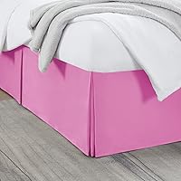 Vista 115 de Nestl - Falda plisada de cama de fácil ajuste, con caída a medida de 14 pulgadas, microfibra suave de doble cepillado, con calidad de hotel