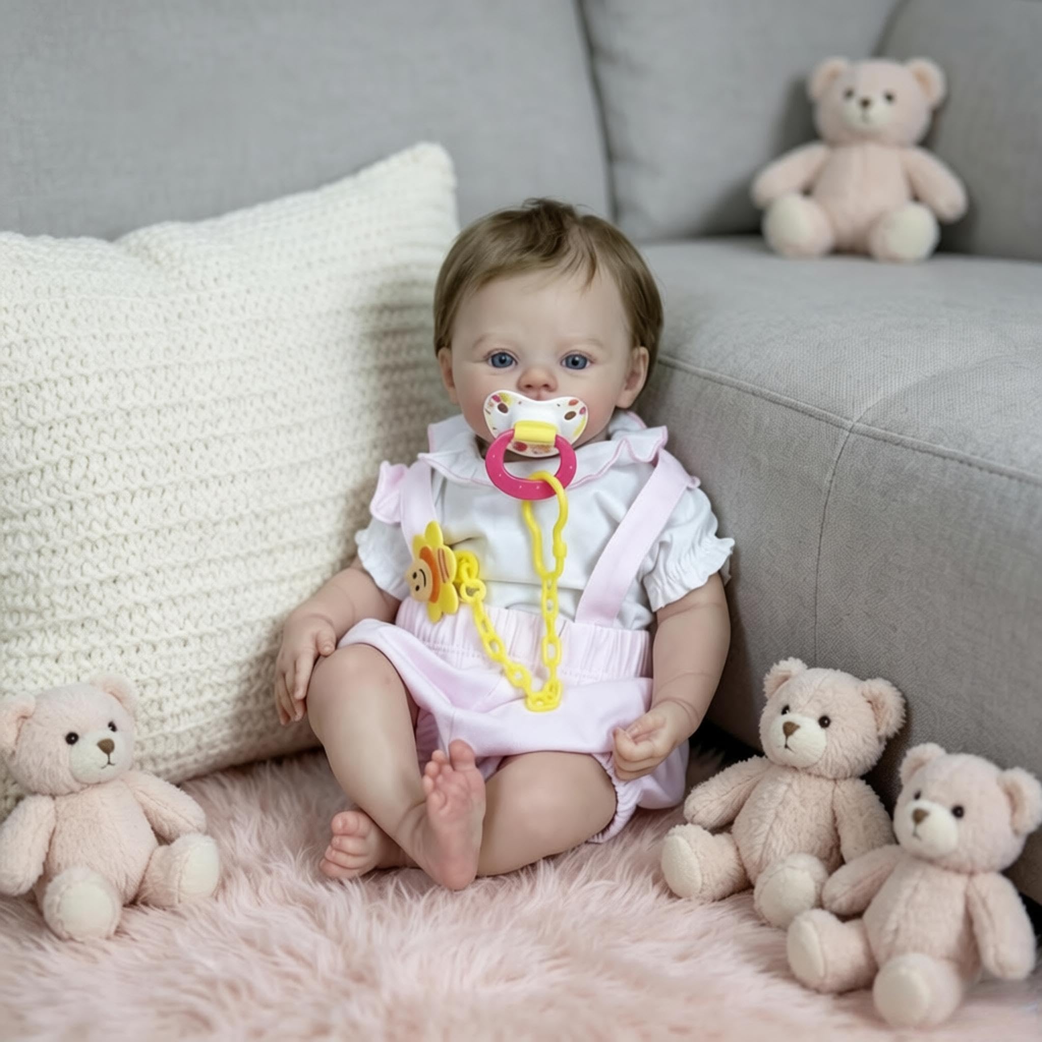 Reborn Baby Dolls silikonowe na całe ciało, winylowe, 45 cm, realistyczna lalka dla noworodka, nadaje się do prania, wygląda jak prawdziwe życie, Reborn lalki z akcesoriami do zabawek