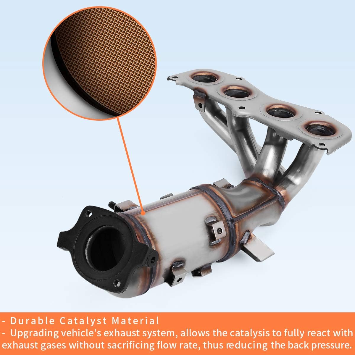 YITAMOTOR Catalytic Converter Compatible with 2002 2003 2004 2005 2006 Camry & Solara 2.4L with Gasket Kit Exhaust Manifold (EPA Compliant)