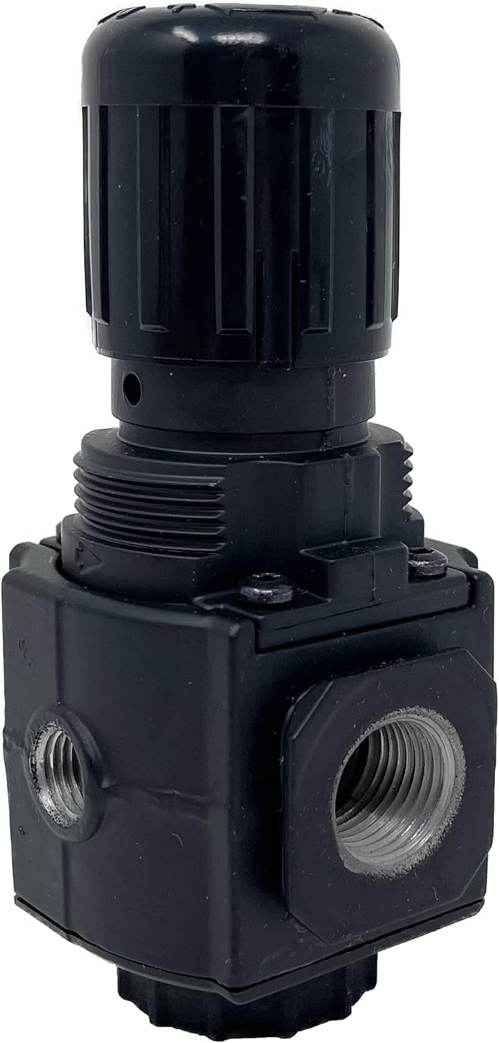 R73G-4AK-RMN : Norgren Excelon R73G Series, 1/2 PTF Ports, knob Adjustment, Relieving Pressure Regulator, Without Gauge, 5 to 15