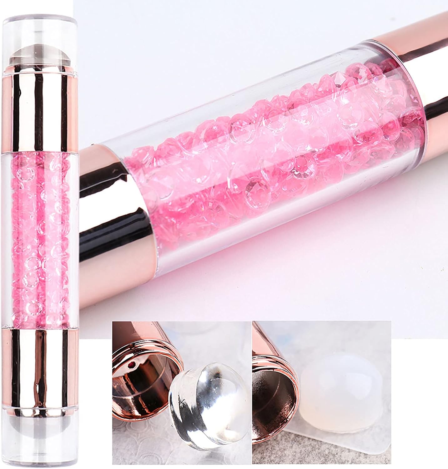 Double Sided Silicone Jelly Stamper Scraper Set with Steel Stamp Plate Nail Art Polish Stamping Manicure Stencil Tools