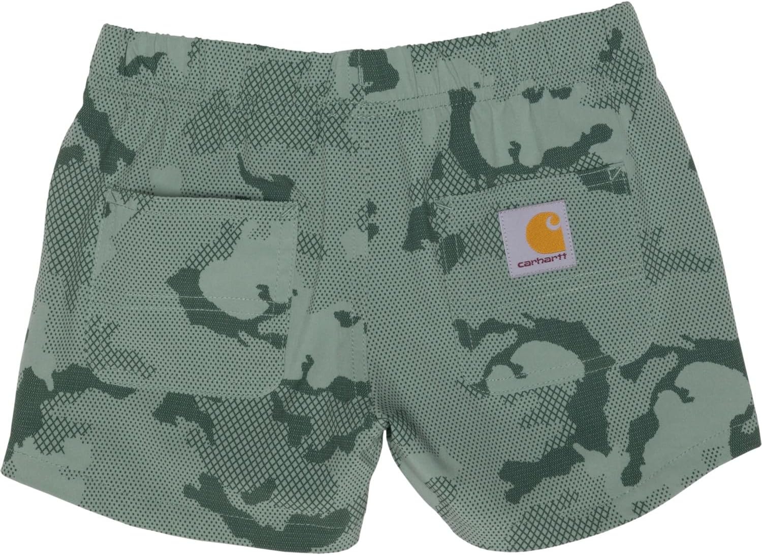 Carhartt CH9307 Kids' Little Girls Rugged Flex® Green Camo Shorts | Youth Size 6
