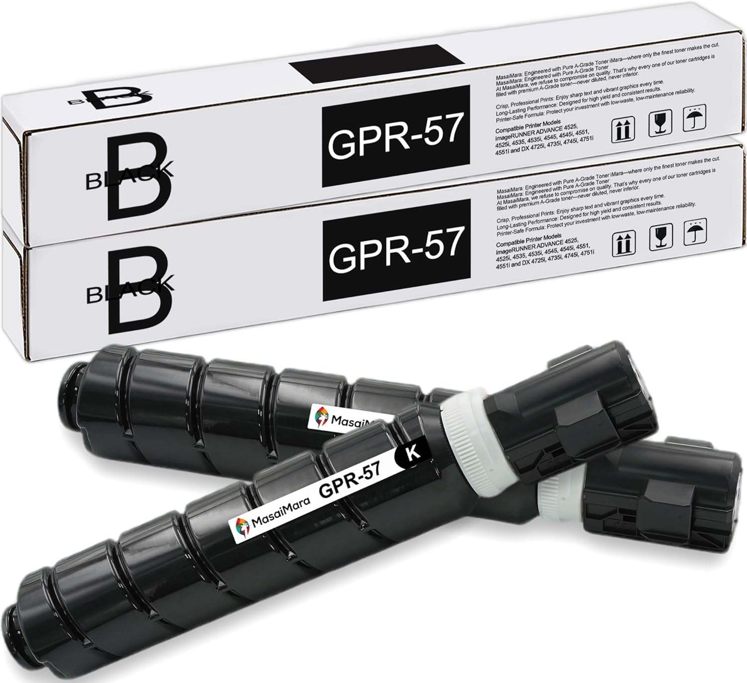 MasaiMara GPR-57 GPR57 High Capacity Toner Cartridges for Canon imageRUNNER Advance 4525i 4535i 4545i 4551i 4535i 4545i 4551i Printers (Black 2-Pack)